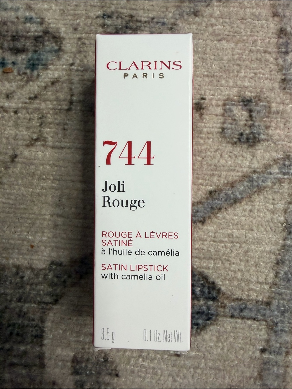 Clarins Joli Rouge Satin Lipstick 744